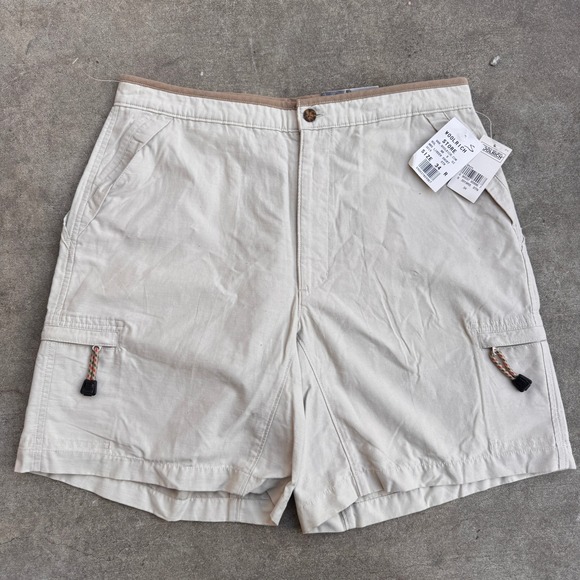 Woolrich Other - Woolrich Linden Shorts Mens 34 Stone Beige Herringbone Cargo Utility 3019RS NWT